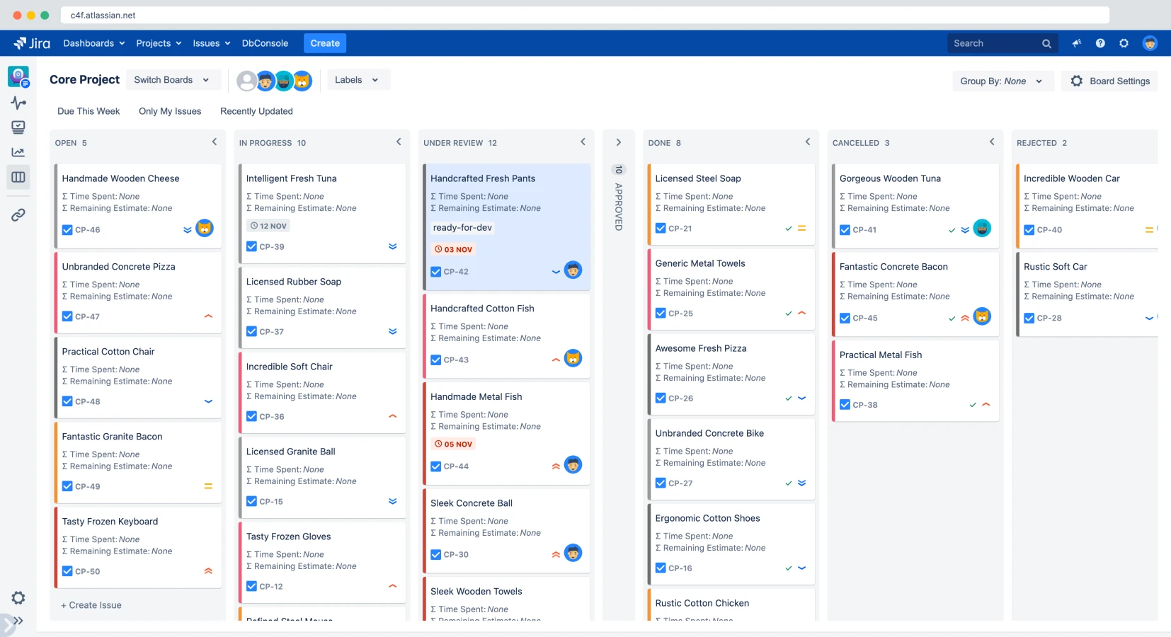 example-scrum-board